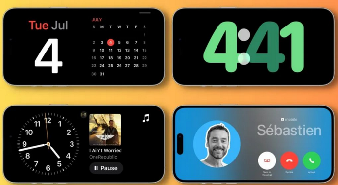 莎车苹果手机维修分享iOS17横屏充电待机显示有什么好处 