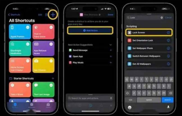 莎车苹果14锁屏维修店分享iPhone14升级iOS16.4后如何创建锁屏快捷方式 