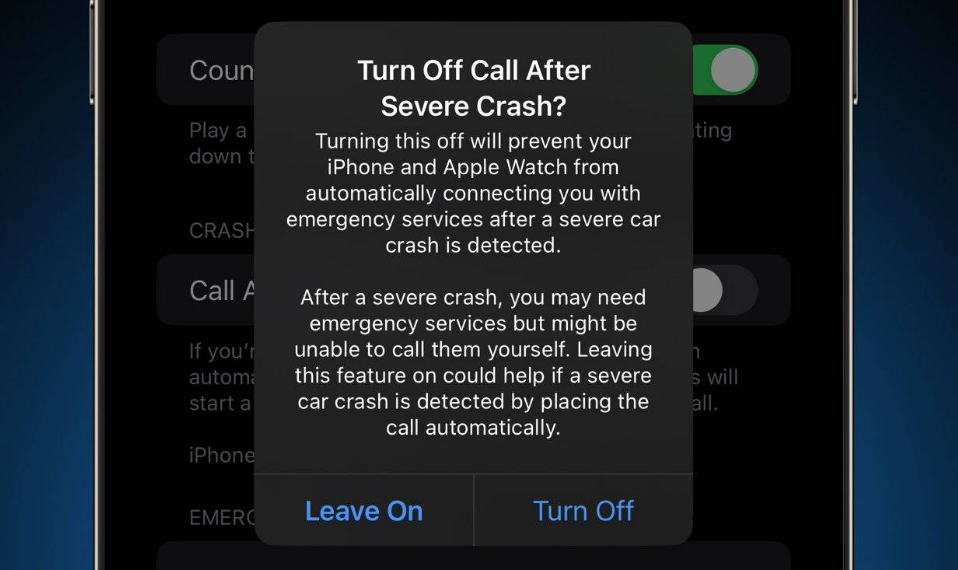 莎车苹果14维修分享 iPhone 14 和 Apple Watch 上关闭崩溃检测 