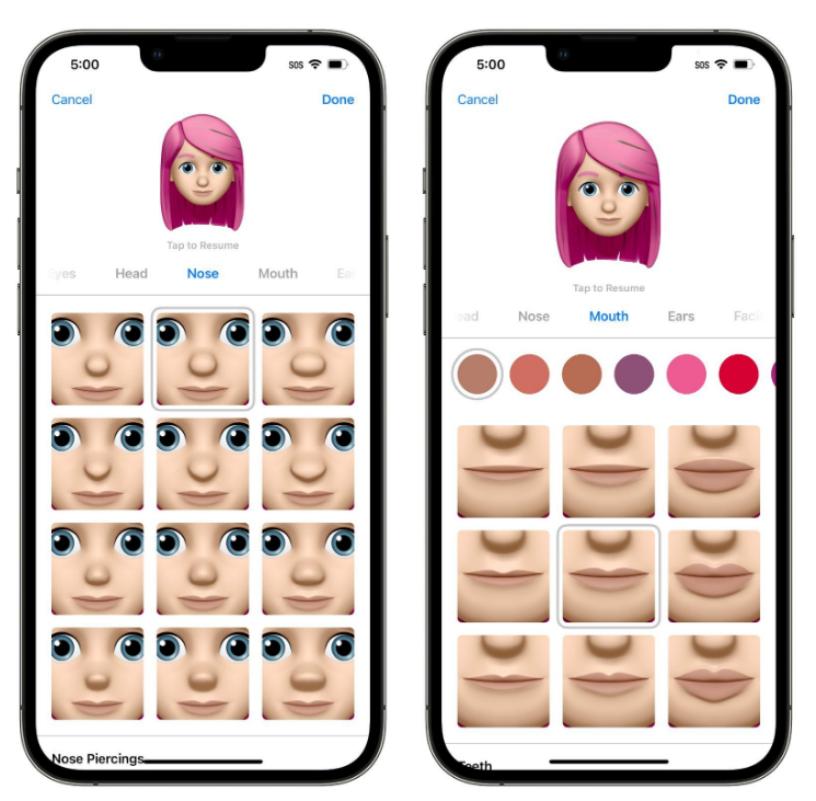 莎车苹果手机维修分享​iOS 16中的拟我表情有了哪些变化和升级 